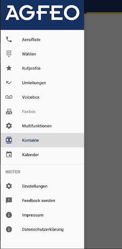 Android application AGFEO Dashboard screenshort