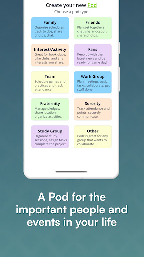 Podz: Family & Group Organizer Screen 2