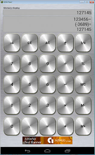 Simple calculator Screen 3