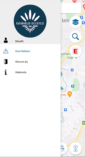 Android application Karabağlar Kent Rehberi screenshort
