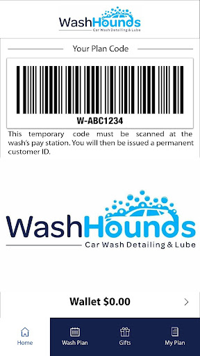 Android application Wash Hounds Car Wash screenshort