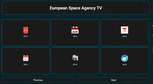 Android application European Space Agency(ESA) TV screenshort