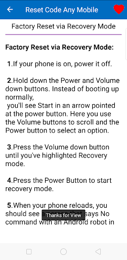Reset Code Any Mobile Guide Screen 3