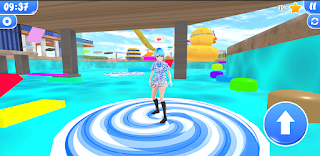 Swimming Pool Anime Parkour - Screenshot 3