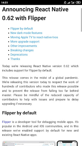React Native 0.62 Docs