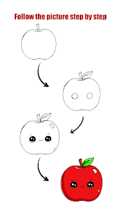 かわいいフルーツの描き方
