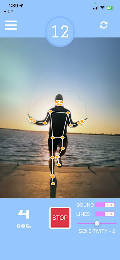 Android application AI Jump Rope Counter screenshort