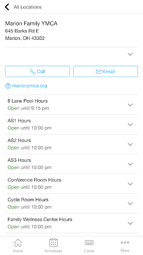 Android application Marion Family YMCA screenshort