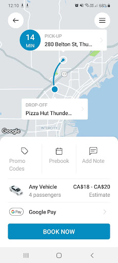 Diamond Taxi Thunder Bay Screen 3