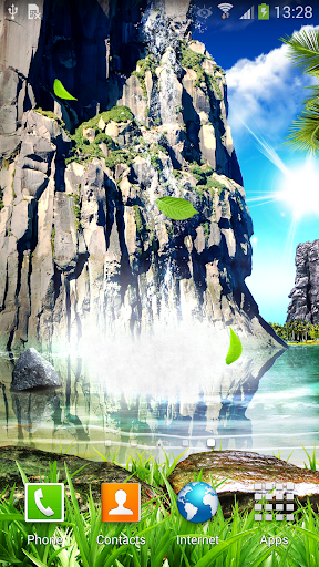 Tropical Waterfall Wallpaper Screen 3