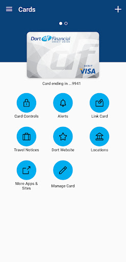 Android application Dort Card Controls screenshort
