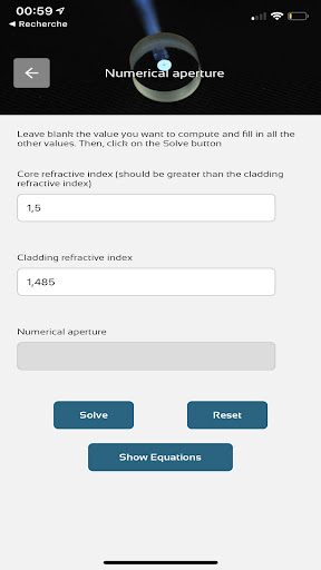 Photonics calculator Screen 3