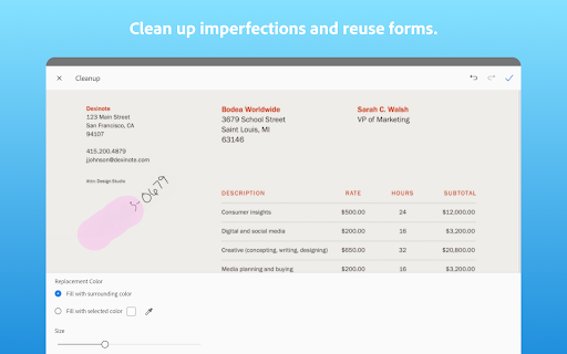 Screenshot Adobe Scan: PDF Scanner, OCR