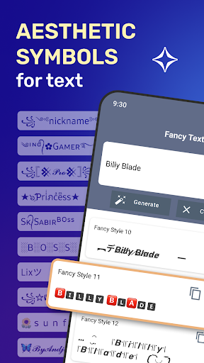 Screenshot of Aesthetic Symbols - Fancy Text