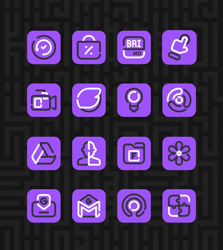 Android application Linios Purple - Icon Pack screenshort