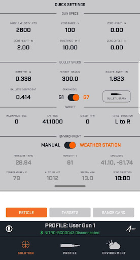 Bushnell Ballistics Screen 2
