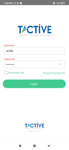 Android application Tactive ESS screenshort