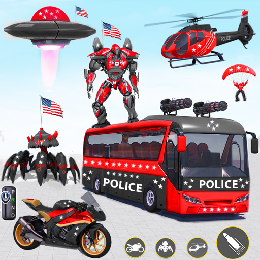 Game robot bus polisi