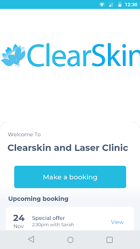 Android application Clearskin and Laser Clinic screenshort