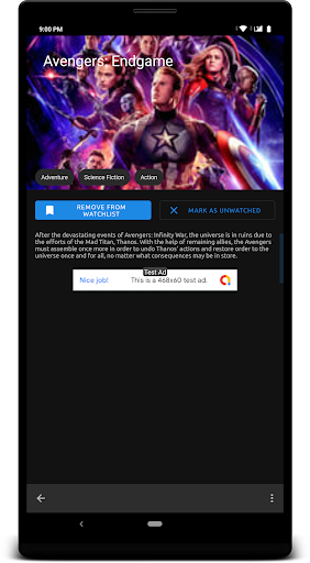 WatchDone Screen 2