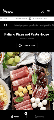 Android application Italiano Pizza and Pasta House screenshort