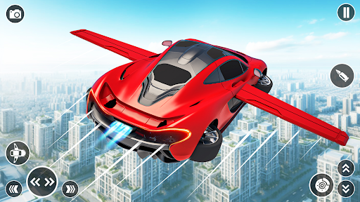 Android application Flying Car Robot Shooting Game screenshort