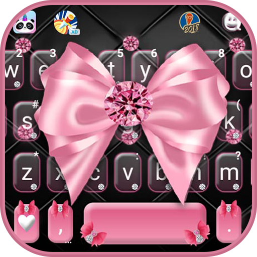 Luxury Pink Bow Keyboard Theme  Icon