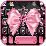Cover Image of Herunterladen Luxury Pink Bow Keyboard Theme  APK