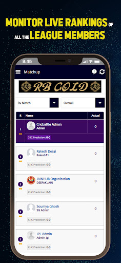 JPL CricBattle Fantasy League Screen 2