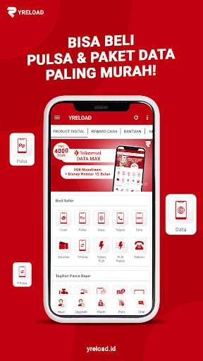 Android application Yreload : Supplier Pulsa Data screenshort