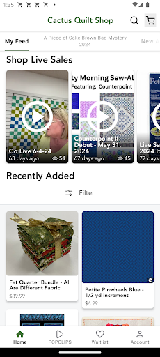 Android application Cactus Quilt Shop screenshort