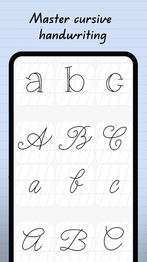 Screenshot of Cursive Handwriting Practice