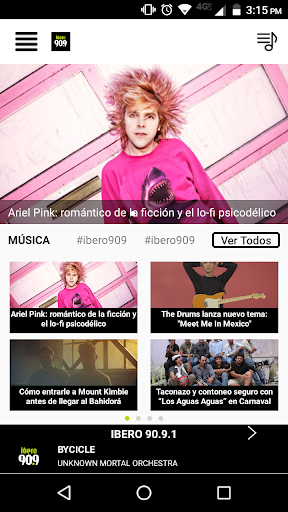 Android application Ibero 90.9 screenshort