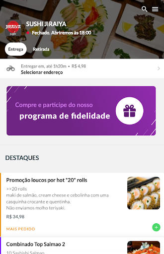 Android application SUSHI JIRAIYA screenshort