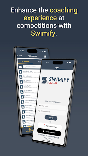 Android application Coach Swimify screenshort