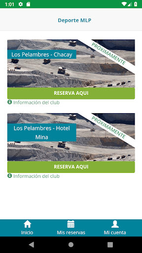 Android application Deporte MLP screenshort