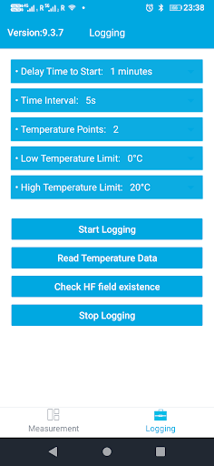 NFC TempSense Screen 3