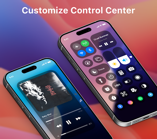 Android application OS Control Center Custom screenshort