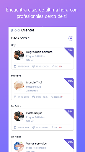 Android application YaVoy - Encuentra servicios Ya screenshort