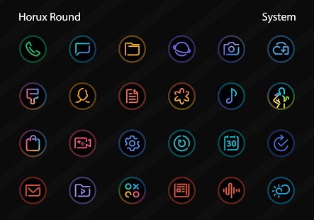 Horux - Icon Pack (Round) Captura de tela