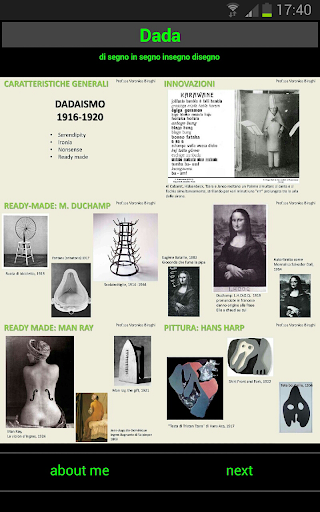 Android application Dada Arte screenshort