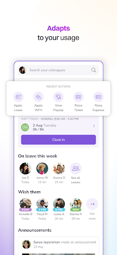 Android application Keka HR screenshort