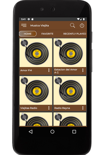 Android application musica viejita pero bonita screenshort