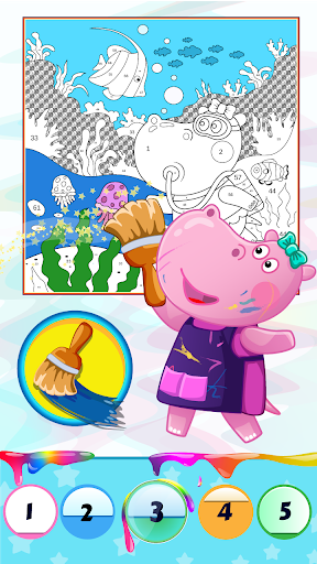 Painter Hippo: Coloring book 1.3.6 screenshots 2