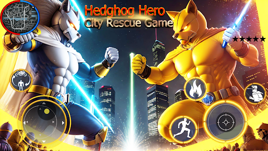 Super Hedgehog Rope Hero Game