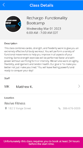 Revive Fitness Screen 3