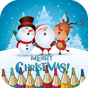 Merry Christmas coloring book for kids and adults  Icon