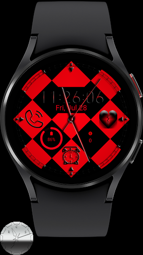 Black And Red Watch Face Screen 2