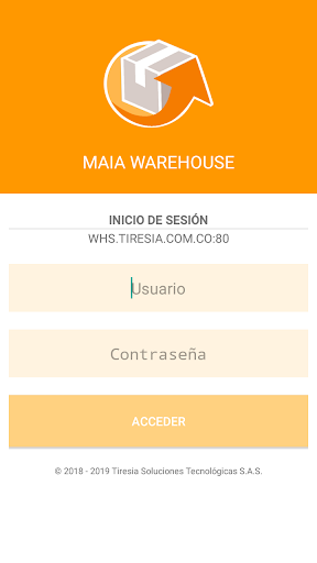 Android application Maia Warehouse screenshort