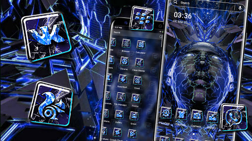 Android application Abstract Blue Face Theme screenshort